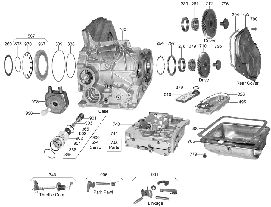 Схема гидроблока zf4hp14